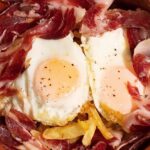 Huevos Rotos (gebroken eieren) met Iberico ham