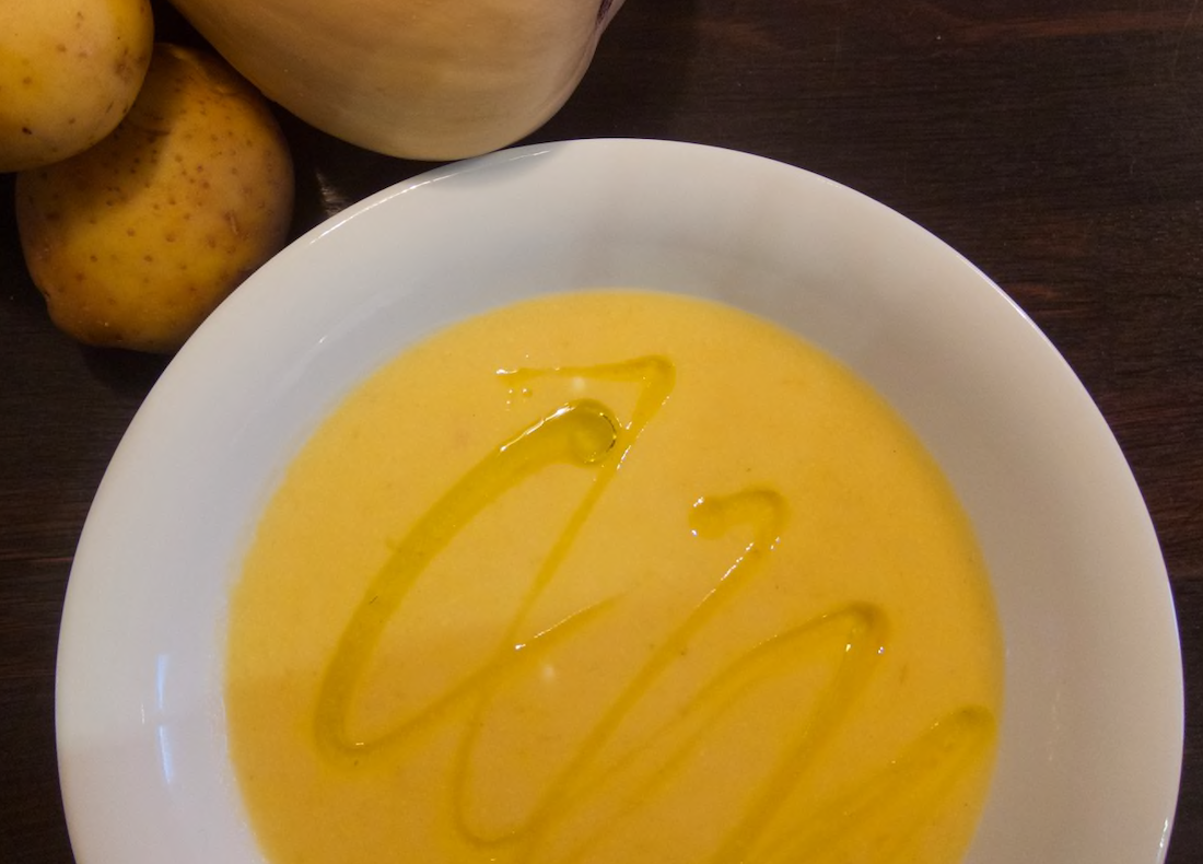 Recept - Aardappel-pompoensoep