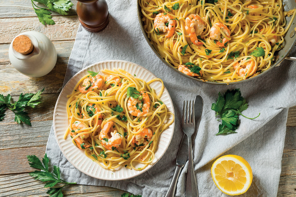 Recept: pasta met garnalen