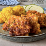 Recept: Gebakken kipfilets met gekleurde rijst