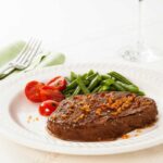 Recept: gegrilde runderlende met sperziebonen en tomaten