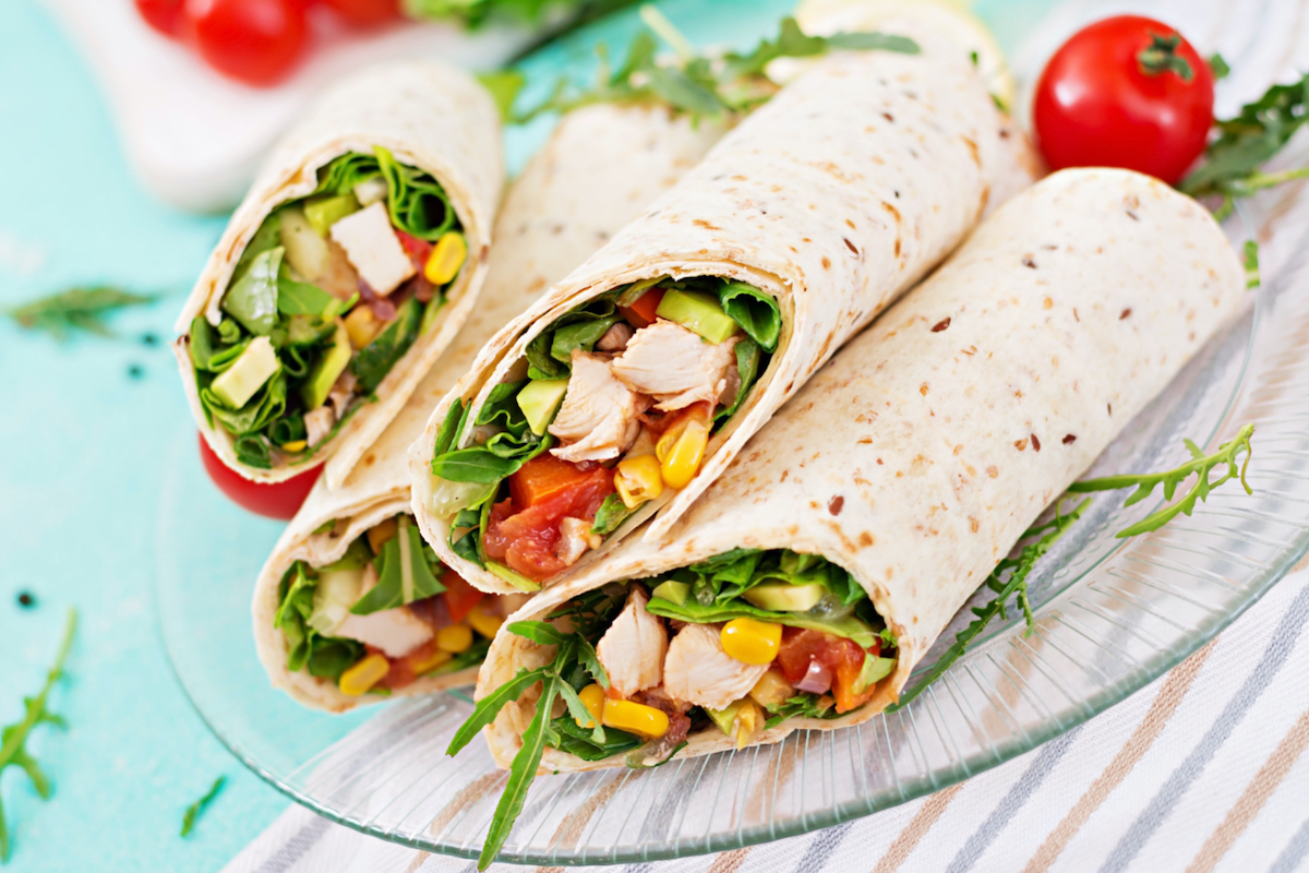 Zelfgemaakte wraps